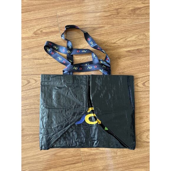 eBay Logo Branded IKEA style Frakta Large Tote Shopping Bag eBayana Shipping - Picture 6 of 7